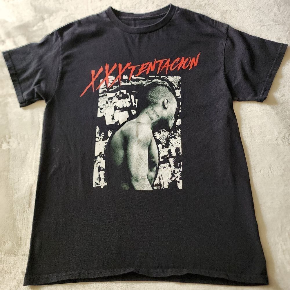 XXXTentacion Black Tshirt With Graphics Size Medium